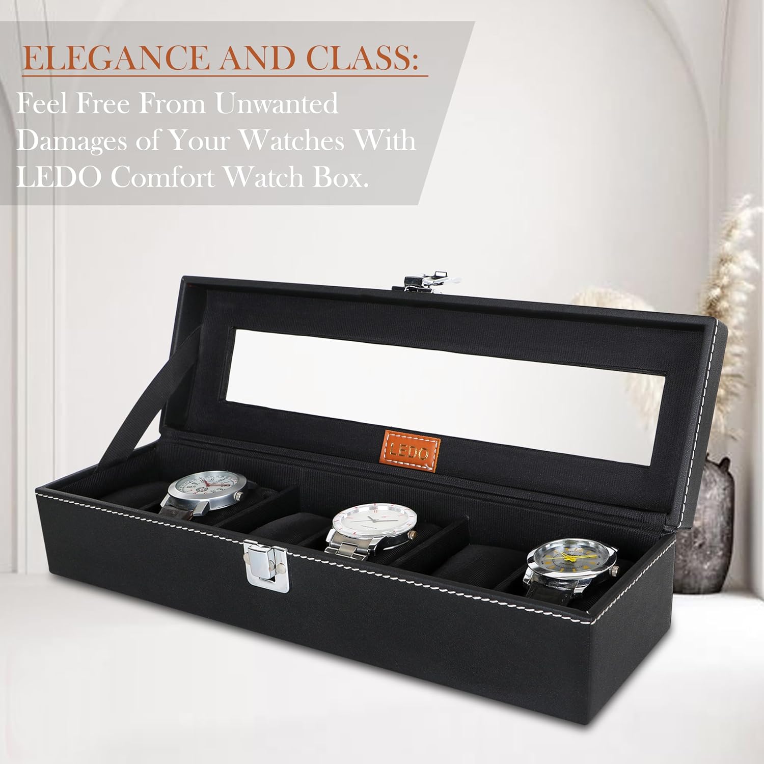 LEDO Watch Box Holder Organizer Case